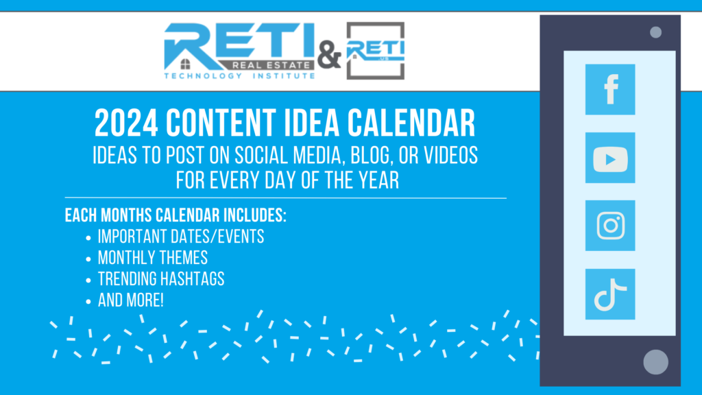 RETI Content Idea Posting Calendar Cover image