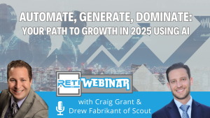 Automate Generate Dominate Your Path to Growth in 2025 Using AI RETI Webinar Event YouTube Thumbnail image 2025