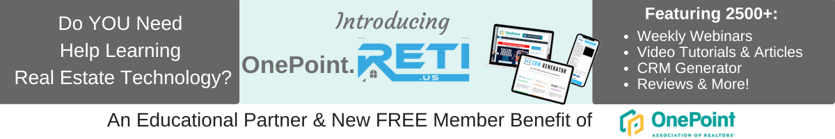 OnePoint Pre Launch RETI Premier Partner Website Header 1200x200 image