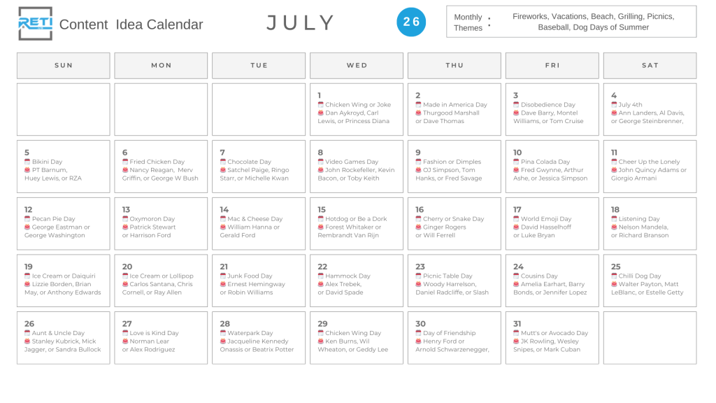 RETI Content Calendar 2026 July p11 image