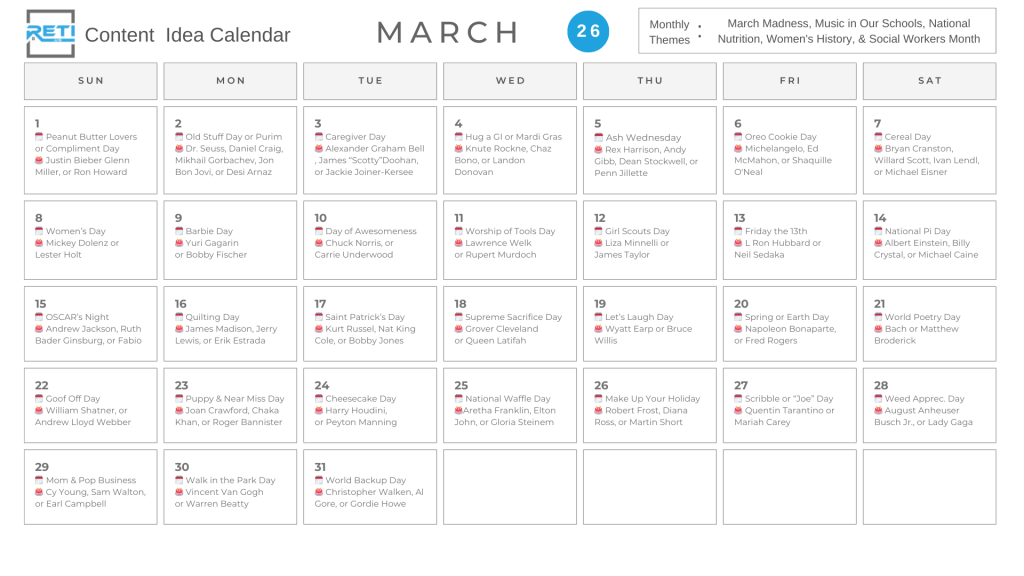 RETI Content Calendar 2026 March p7